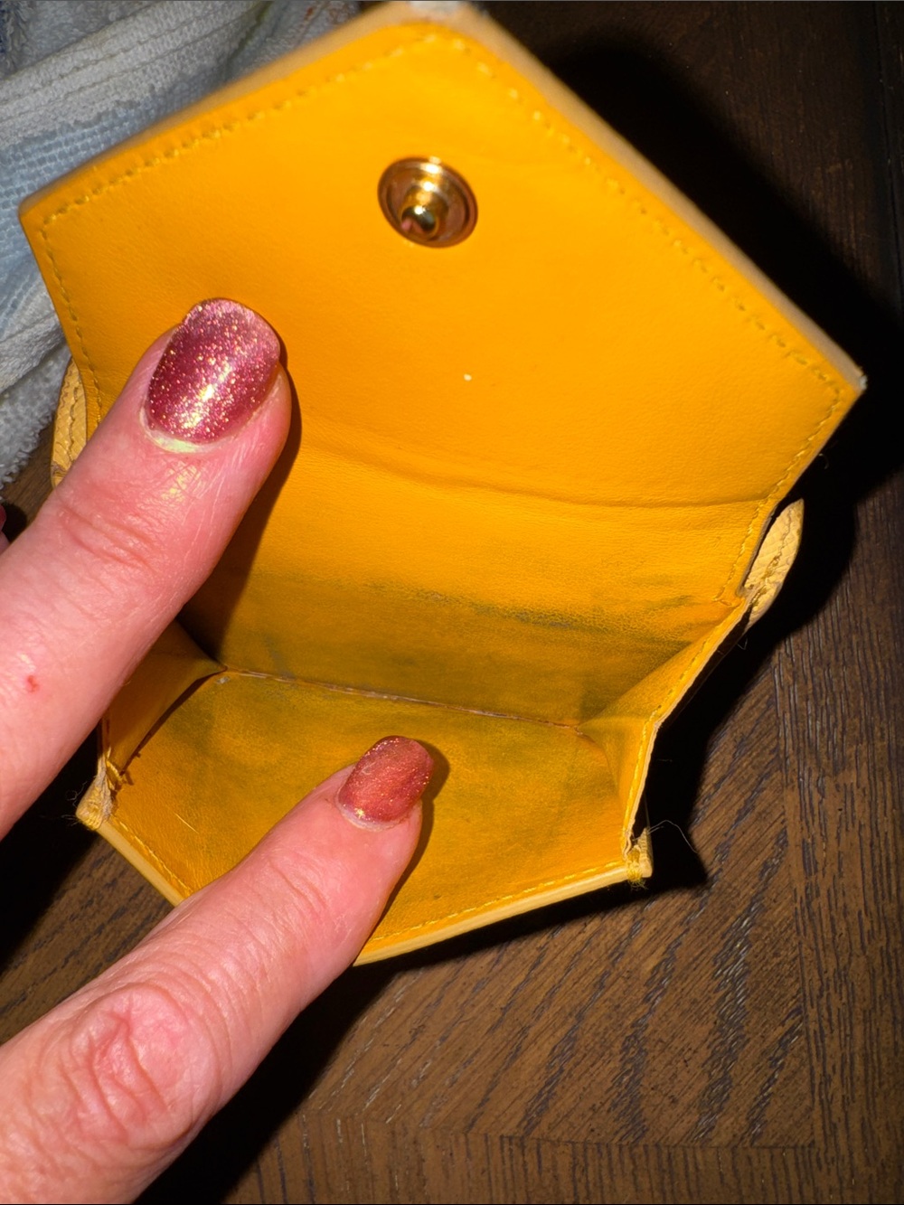 Prada Yellow Saffiano Leather Bow Continental Wallet - Picture 6 of 9
